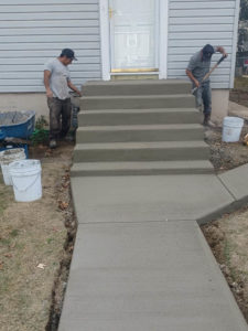 concrete steps walkway